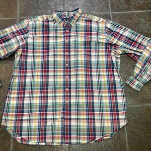 ~~Polo Ralph Lauren Dress Shirt Classic Fit Plaid Button Up Men's 3XLT 3XL TALL